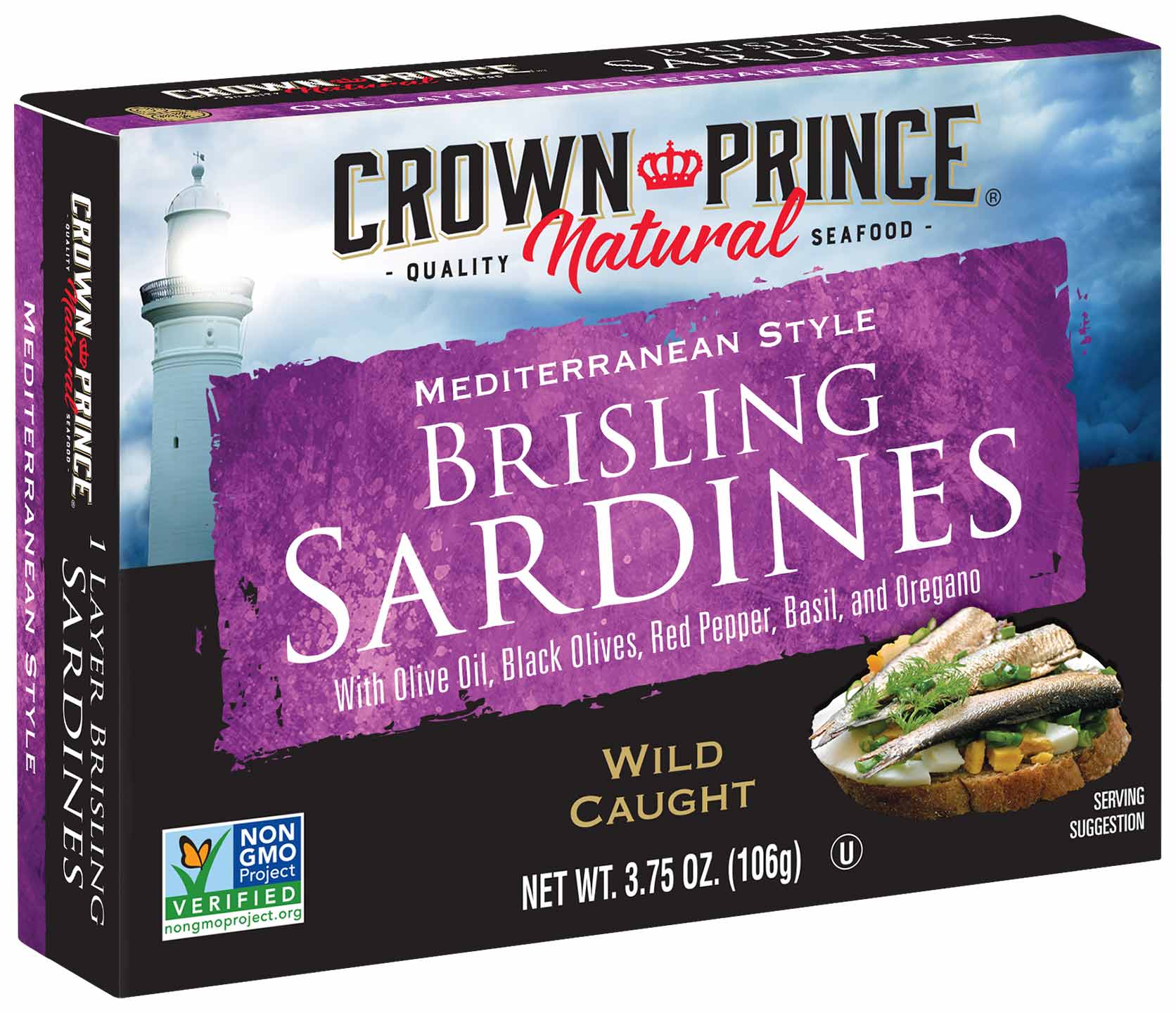 Crown Prince Natural Mediterranean Style Brisling Sardines