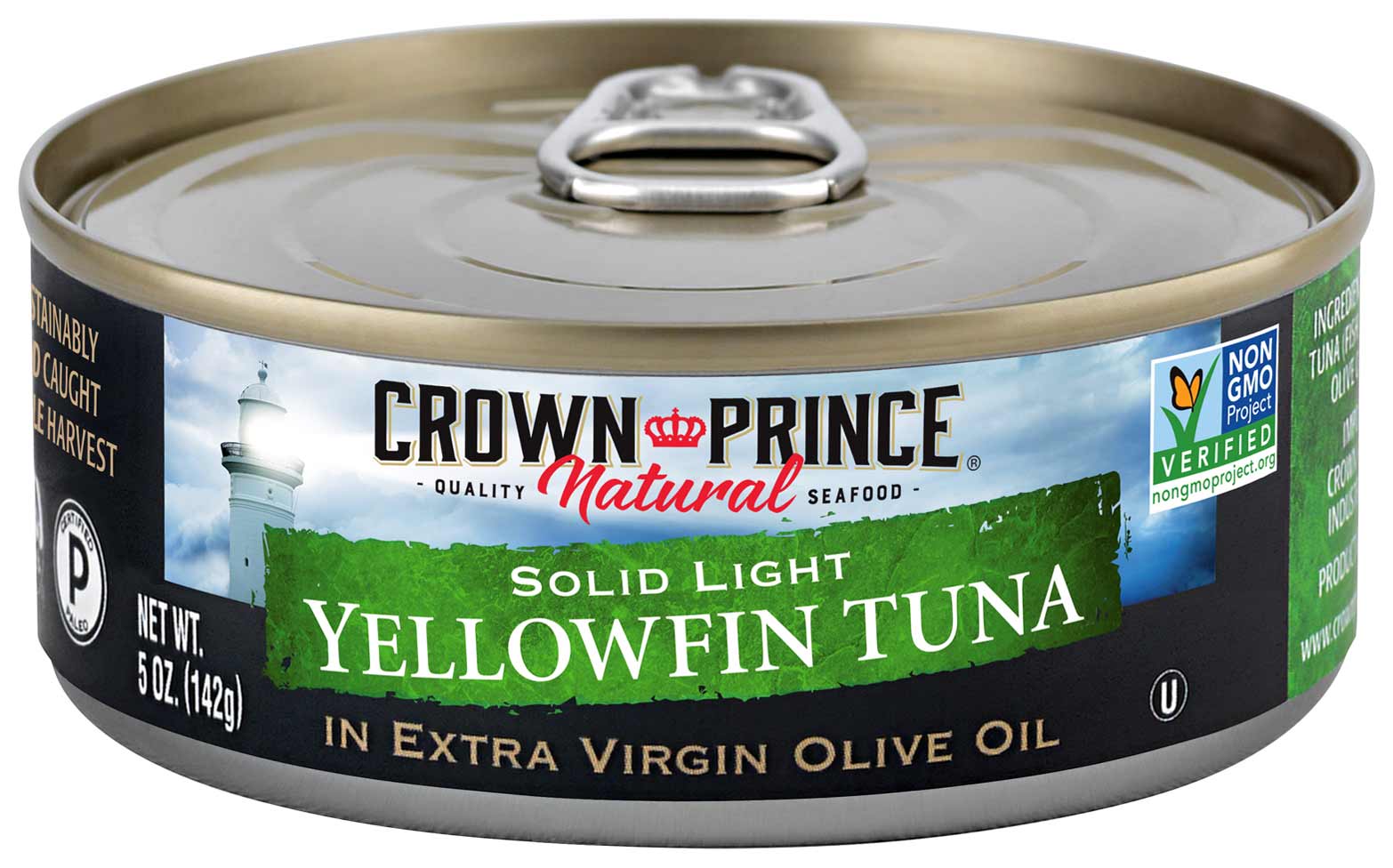 Crown Prince Natural Solid Light Yellowfin Tuna in Extra Virgin Olive Oil