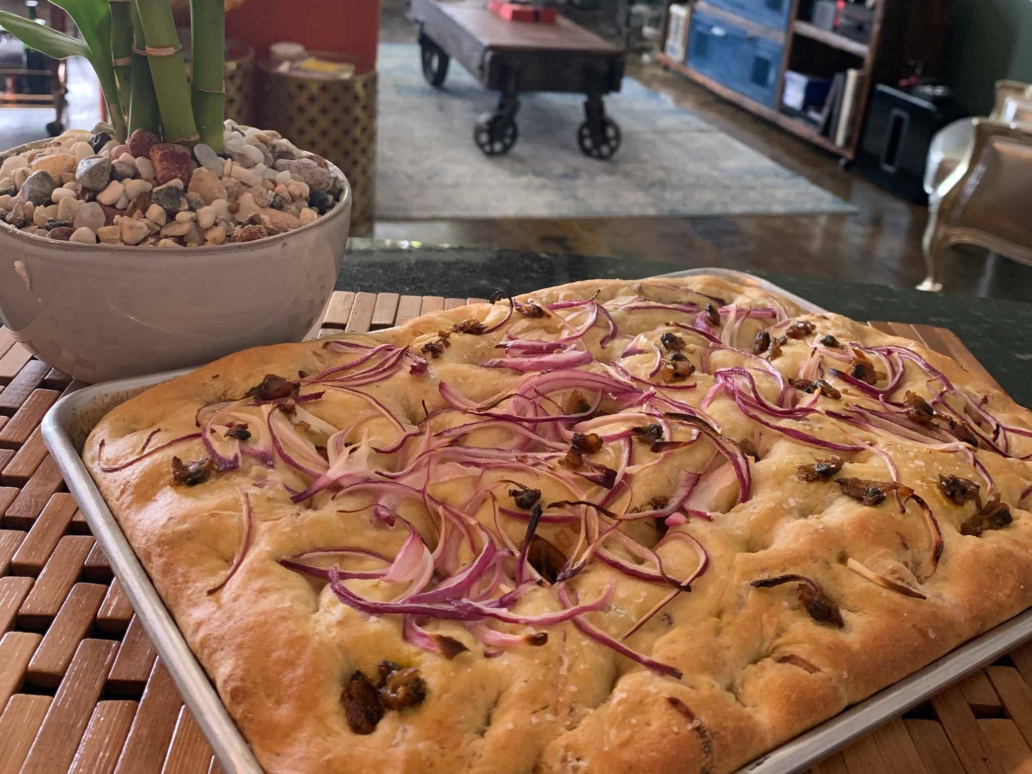 Smoked Clam and Onion Focaccia